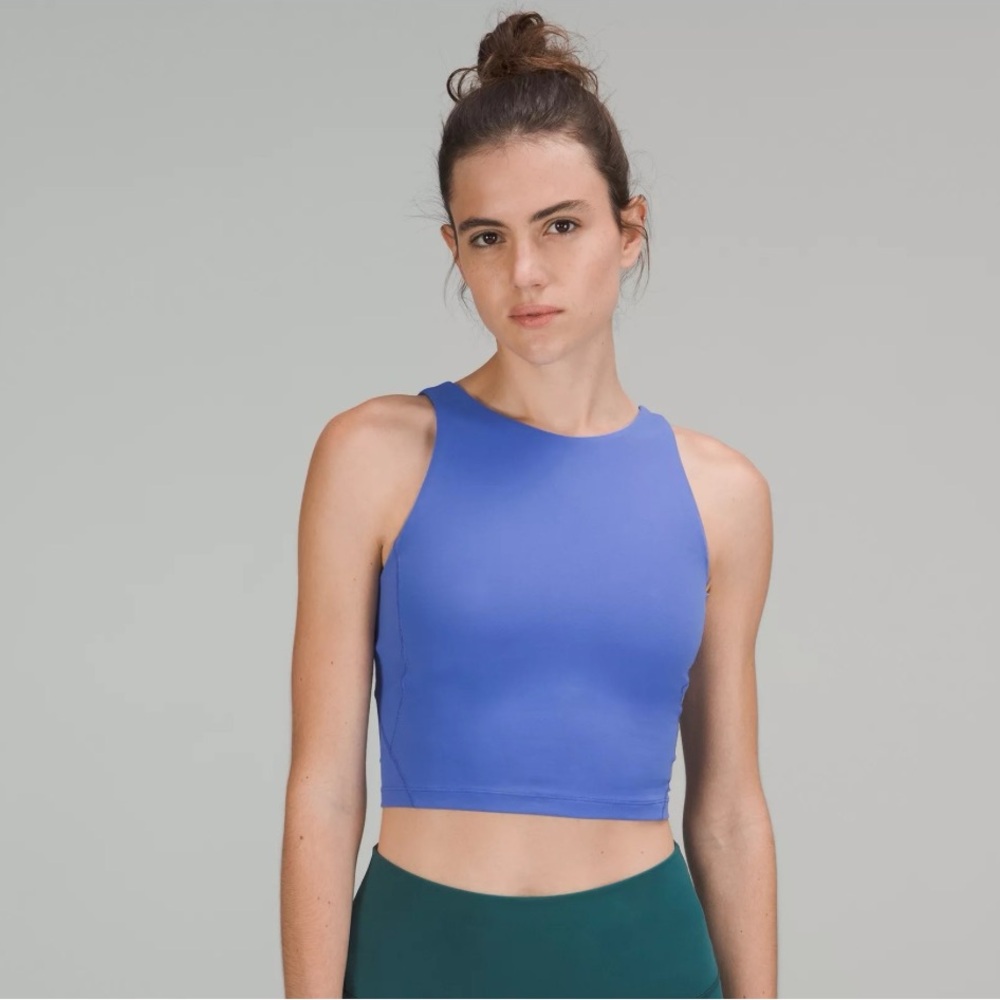 Lululemon Athletica Blue Sleeveless Crop Tank